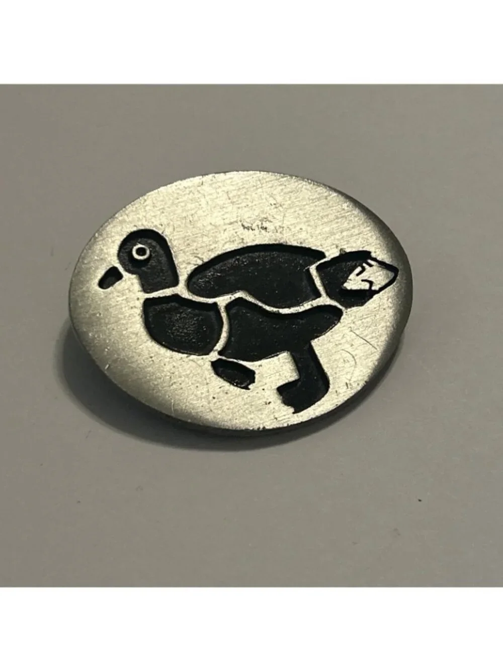 Hopi Overlay Silver Color W/black Metal Bolo Tie Duck Southwestern Cowboy